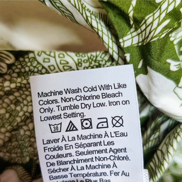 J. Crew Liberty London Cut Out Linear Green Floral Cotton Poplin Midi Dress 12 - Picture 13 of 15